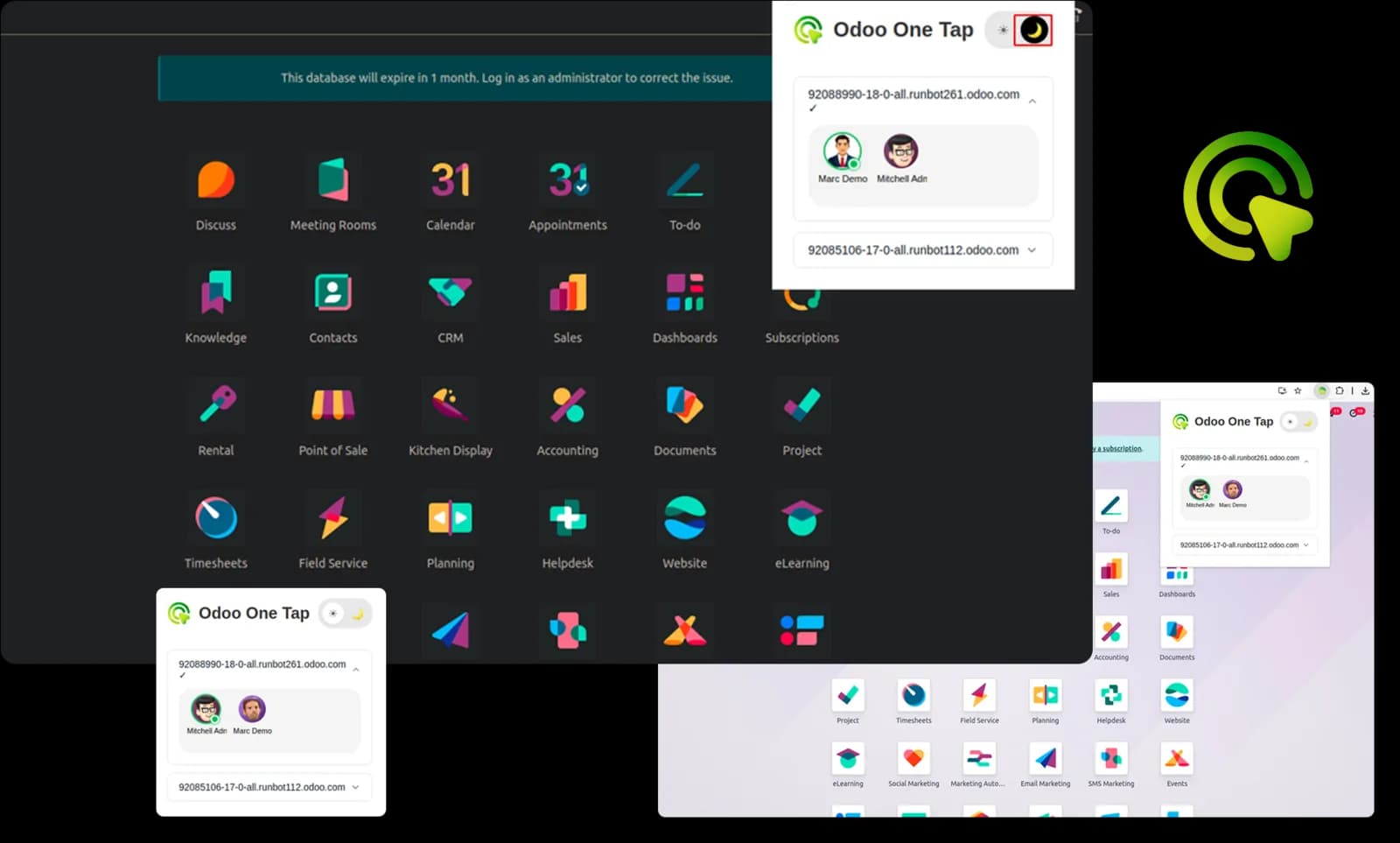 Screenshot: Odoo One Tap