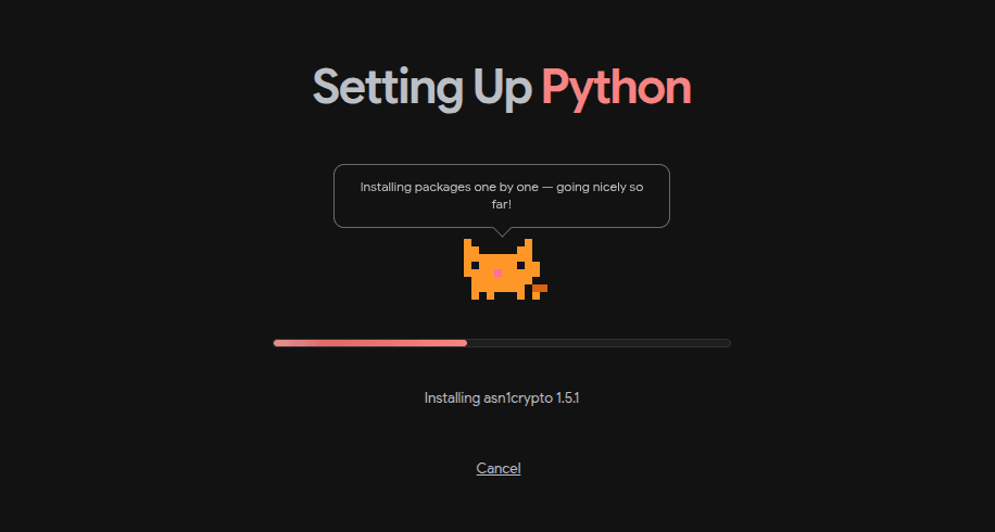 Setting up Python and installing packages
