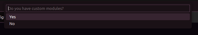 Custom Modules Prompt